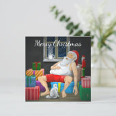 サンタクロースのコーヒータイム シーズンカード (スタンド正面)