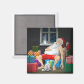 サンタクロースのコーヒータイム マグネット (正面/裏面)