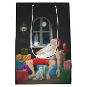 サンタクロースのコーヒータイム ミディアムペーパーバッグ (裏面)