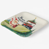 サンタクロースのゴルフでテーマ化されたゴルフクリスマス ペーパープレート (傾斜あり)