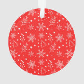 サンタクロースのゴルファーとゴルフクリスマスカート オーナメント (裏面)