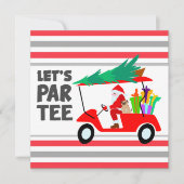 サンタクロースのゴルフカートと一緒に レット・パー・ティー・ゴルファー (正面)