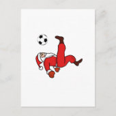サンタクロースのサッカープレーヤー シーズンポストカード (正面)