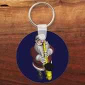 サンタクロースのサックス奏者 キーホルダー (正面)