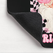 サンタクロースのサングラスをかけたバブルガムを吹くクリスマス マウスパッド (コーナー)