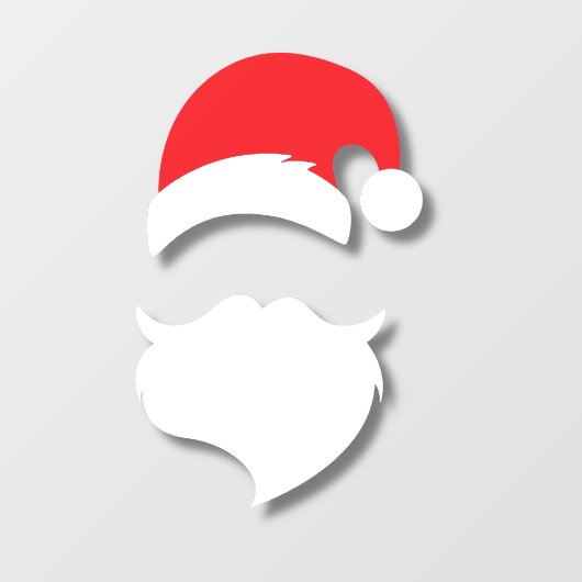 サンタクロースのシルエット ウィンドウサイン (シート)