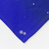 サンタクロースのシルエット – サンタのそり乗り フリースブランケット (角)