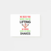 サンタクロースのジングルを持ち上げる時に彼は君を見る ポストイット (正面)