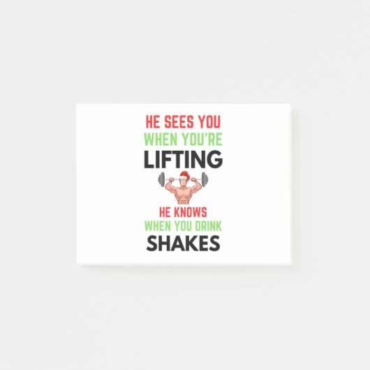 サンタクロースのジングルを持ち上げる時に彼は君を見る ポストイット (正面)