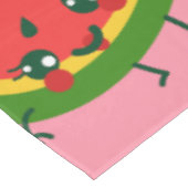 サンタクロースのスイカピンクのクリスマス テーブルクロス (アングル)