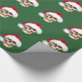 サンタクロースのスカル ラッピングペーパー (角)