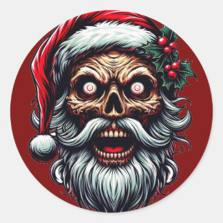 サンタクロースのステッカー ラウンドシール