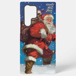 サンタクロースのスマホケース 幸せな新年 SAMSUNG GALAXY S22 ULTRAケース