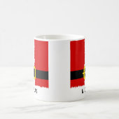 サンタクロースのスーツとベルトバックルかわいいクリスマス コーヒーマグカップ (中央)