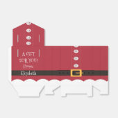 サンタクロースのスーツのギフトカードボックス |クリスマスマネー フェイバーボックス (折り畳みなし)