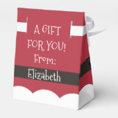 サンタクロースのスーツのギフトカードボックス |クリスマスマネー フェイバーボックス (裏面サイド)