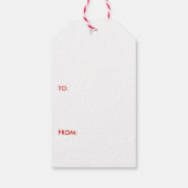 サンタクロースのスーツのクリスマスギフトタグ ギフトタグ (裏面)