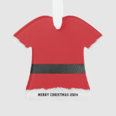 サンタクロースのスーツジャケットメリークリスマス オーナメント (裏面)