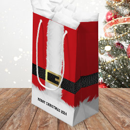 サンタクロースのスーツジャケットメリークリスマス スモールペーパーバッグ