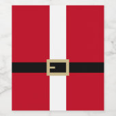 サンタクロースのスーツ・クリスマス ワインラベル (シングルラベル)