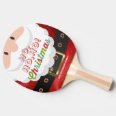 サンタクロースのスーツHo Ho Hoクリスマスハッピーニューイヤー 卓球ラケット (横)