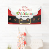 サンタクロースのスーツHo Ho Hoクリスマスハッピーニューイヤー 横断幕 (インサイチュ)