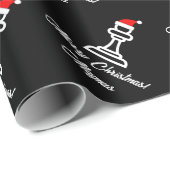 サンタクロースのチェスのポーンクリスマスホリデー ラッピングペーパー (ロールコーナー)