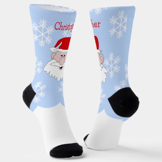 サンタクロースのデザイン クリスマス ソックス (傾斜あり)
