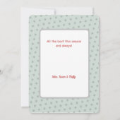 サンタクロースのトナカイそりカスタムクリスマスカード (裏面)