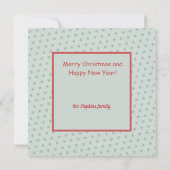 サンタクロースのトナカイそりカスタムクリスマスカード (裏面)