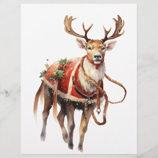 サンタクロースのトナカイ北極への手紙 (裏面)