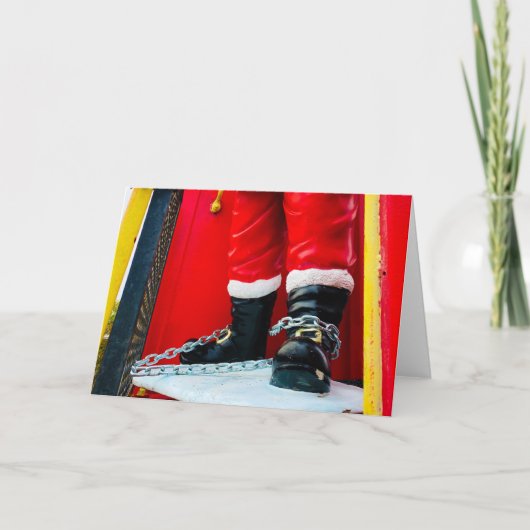 サンタクロースのトラブル？ サンキューカード (正面)