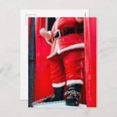 サンタクロースのトラブル? シーズンポストカード (正面/裏面)