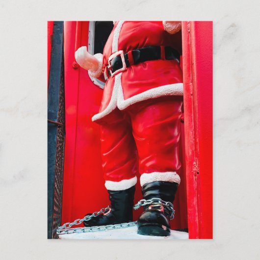 サンタクロースのトラブル? シーズンポストカード (正面)