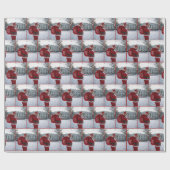 サンタクロースのトランプ氏がホワイトハウスの前で ラッピングペーパー (フラット)