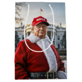 サンタクロースのトランプ ミディアムペーパーバッグ (正面)