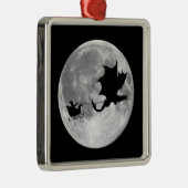 サンタクロースのドラゴンのライダーのそりの乗車 メタルオーナメント (右)