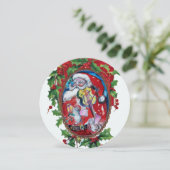 サンタクロースのバイオリン奏者 ホリーベリー クラウン クリスマス (スタンド正面)