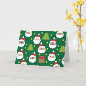 サンタクロースのパターン カード (黄色い花)