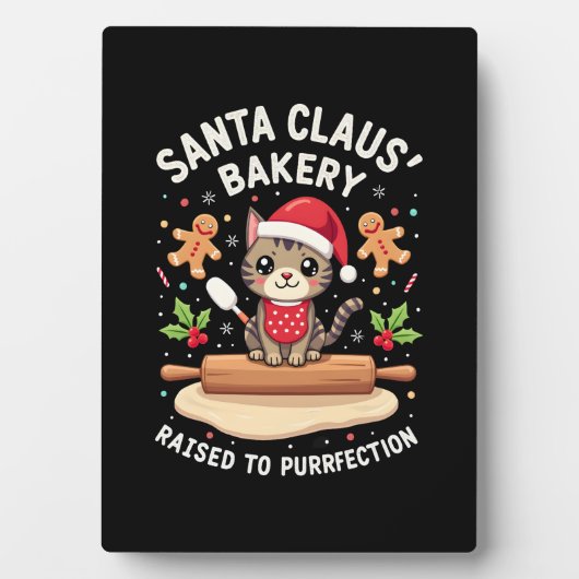 サンタクロースのパン屋は完璧なクリスマス フォトプラーク (正面)