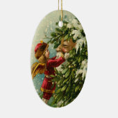 サンタクロースのビクトリアンなオーナメント セラミックオーナメント (右)