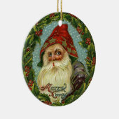サンタクロースのビクトリアンなオーナメント セラミックオーナメント (右)