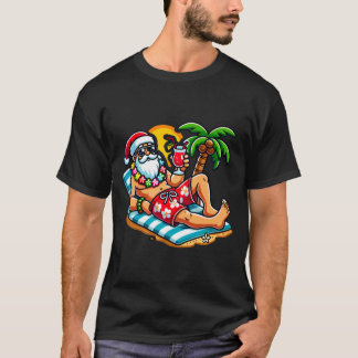 サンタクロースのビーチパーティー Tシャツ