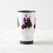 サンタクロースのピンクリボン トラベルマグ (中央)