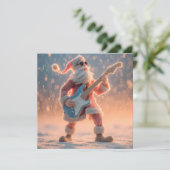 サンタクロースのフィギュアがエレクトリックギターを弾く シーズンカード (スタンド正面)