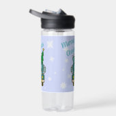 サンタクロースのフロントビューメリークリスマス ウォーターボトル (右面)