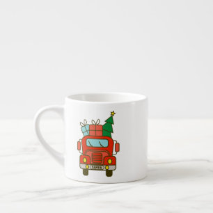 サンタクロースのフロントビューメリークリスマス エスプレッソカップ