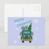 サンタクロースのフロントビューメリークリスマス シーズンポストカード (正面/裏面)