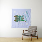 サンタクロースのフロントビューメリークリスマス タペストリー (インサイチュ(横))