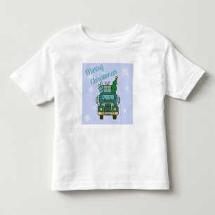 サンタクロースのフロントビューメリークリスマス トドラーTシャツ